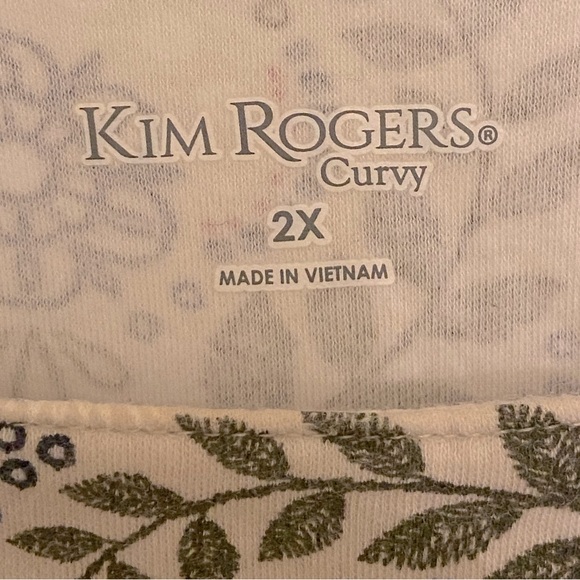 EUC Kim Rogers 3/4 Sleeve Floral Knit Top, size US 2X - Picture 3 of 5